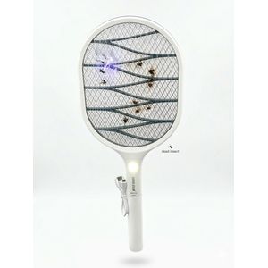 Raquette avec lampe anti moustique Akko Astar tueur de insectes et moustiques USB rechargeable et portative 