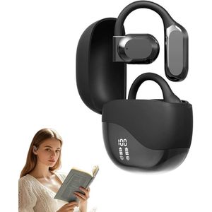 Écouteurs Sport Sans Fil à Oreille Ouverte avec Crochets, Casque Hifi Stéréo Suspendu pour Course et vélo - noir 