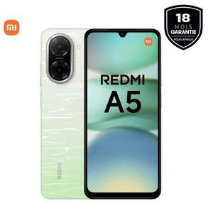 Xiaomi Redmi A5 – 6.88" - 4G - 2 sim - 4GB Ram - 128GB Rom - 8Mpx/5Mpx – 5200 MAh - Vert - Garantie 12 mois