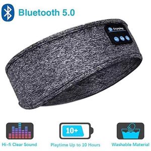 Autre Bandeau Écouteurs Bluetooth Sans Fil -Masque de Sommeil Cache Yeux pour Dormir, Voyage, Sport... Gris