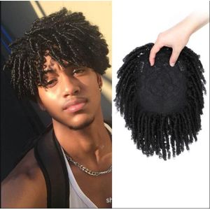 Perruque Homme à Dreadlocks Courts - Perruque Noire Naturelle à Boucles