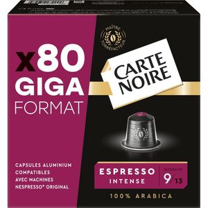 Café Espresso Intense - 80 Capsules Compatibles Nespresso - Intensité 9