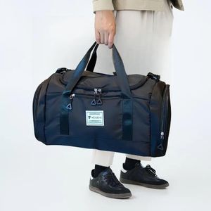 Gukbis Sac de sport et fitness grande capacité pour hommes, sac de voyage, tissu Oxford, adapté pour vêtements et bagages - Noir