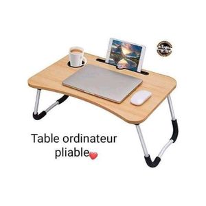 Table de lit Multifonctions pliable pour ordinateur et repas
