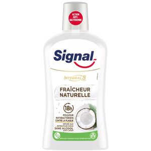 SIGNAL Intégral 8 - Bain de Bouche Fraîcheur Naturelle (Extraits de Coco) - Sans Alcool - 500ml