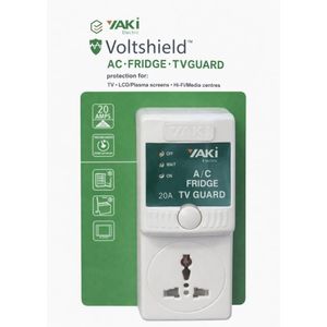 YAKI Protecteur de Tension Prise Sécurité (20A) pour Climatiseur, Frigo et Téléviseur - Blanc