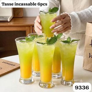 Pack De 6 Tasses Incassables En Plastique Premium – Verres À Jus Et Cocktails Haute Transparence