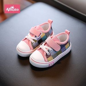 Arsuxeo Enfants filles toile chaussures enfants Casual Sneakers respirant chaussures plates