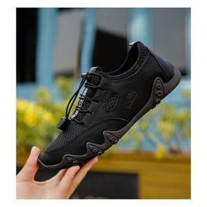 GALUIN Mocassins à la mode en maille de nouveau style pour hommes, à enfiler avec lacets, chaussures décontractées pour hommes