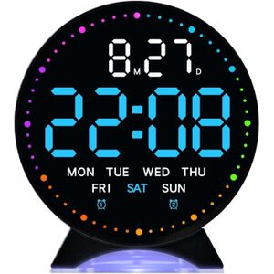 Réveil électronique à LED multifonction -Horloge décorative avec luminosité réglable