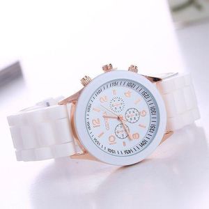 Montre Pour Femmes Silicone Jelly Colour - White