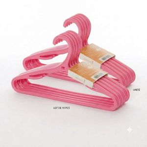 Cac Cintre en Métal - ( lot de 10) CA820261 - Rose