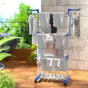 Séche linge rétractable étendoir pliable très pratique