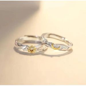 Bands De Poignets Vintage Anneaux Ajustables Assortis Anneaux De Couple Pour Soleil Et Lune Bijoux élégants à Décorer