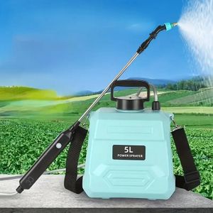 Pulvérisateur électrique 1800mAh avec buse réglable et poignée de charge USB, adapté pour l'arrosage, la pulvérisation agricole, la désinfection, etc. - Bleu
