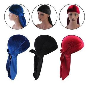Lot de 3  Durag Unisexe Velvet Bandana Durag Headwear Soie Pirate Hat Wrap Hat