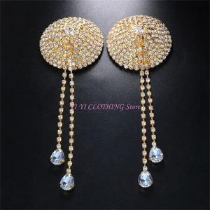 Lot de 2 cache-tétons en strass pour téton - En forme de goutte d'eau - Pour femme -