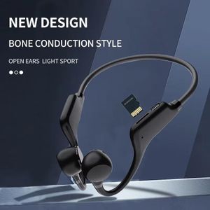 Casque à conduction osseuse, écouteurs de sport sans fil Bluetooth à oreille libre, casque tour de cou