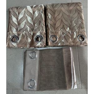Rideaux 3 pièces pour chambre et salon 