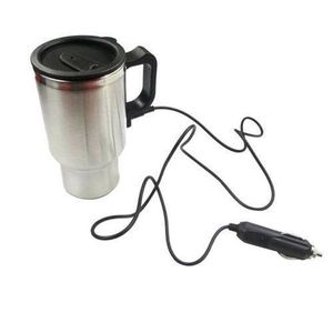 Mug Electrique - Acier Inoxydable avec Plug-in pour Voiture - 450 ml