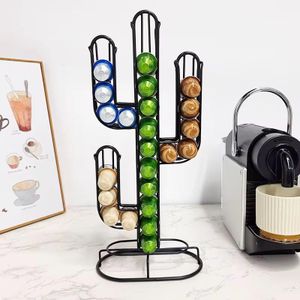 Noir Support de Dosettes Cactus