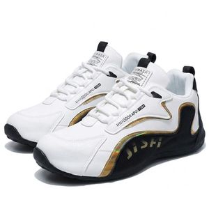 SHJO Chaussures Homme Mode Sportives Respirantes Légères Flexibles et Confortables Noir et Blanc