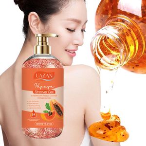UAZAN - Gel Douche Clarifiant au Papaya (500ml) - Enrichi aux Papaye