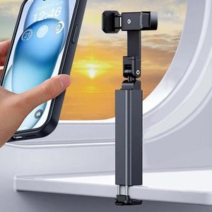 Support de téléphone, angle réglable universel 360°, adapté pour bureau, vlogging, tournage, compatible avec les smartphones de 4 à 6.7 pouces (Gris)
