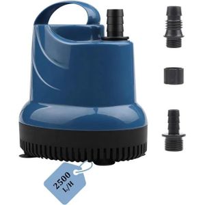 Mini pompe à eau submersible 2500 L/h 40W 230V, hauteur de refoulement 2,3 m, câble de 2,5 m, idéale pour jardin, aquarium, bassin, fontaine.