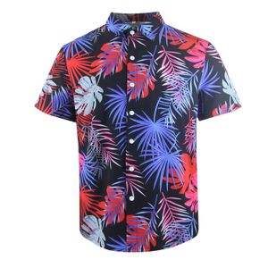 Chemises d'été vintage pour hommes à manches courtes Hawaii, t-shirts décontractés de village