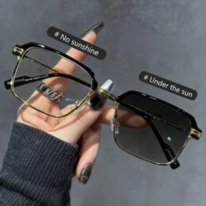 Lunettes Photochromiques 2-en-1 – Élégance & Protection - Cadre Doré