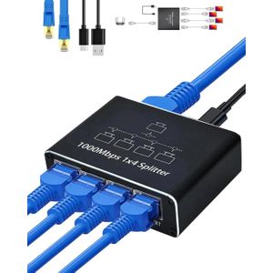 Répartiteur LAN RJ45 4 ports avec prise en charge VLAN