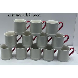 Lot de 6 tasses Ndeki de style porcelaine