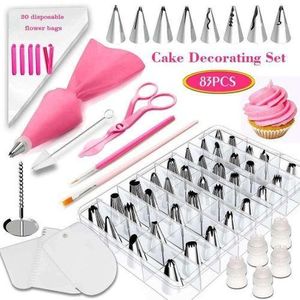Ensemble De 83 Douilles De Glaçage En Acier Inoxydable Dans Une Boîte, Kits De Décoration De Gâteaux Avec 44 Embouts De Glaçage, Ensemble D'outils De Glaçage De Cuisson Pour Cupcakes Et Biscuits