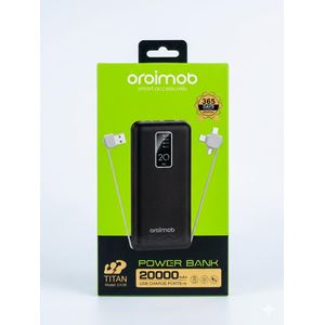Original Power Bank Portable 4 Câbles Intégrés grand model  - 20000mAh