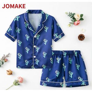 JOMAKE Ensemble à manches courtes pour garçons, 1-9 ans, cactus sur fond bleu
