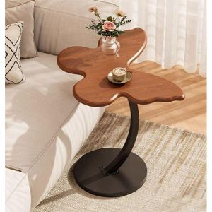 Table d'appoint papillon unique, support d'angle en forme de C avec une base robuste, idéale pour les salons, les balcons d'hôtels, les cafés et les tables de chevet.