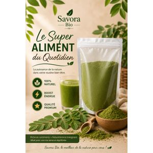 NÉBÉDAY - Poudre de Moringa 100% Naturelle 100g – Détox & Immunité – Qualité Premium