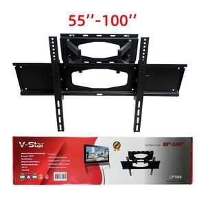 V-star Support TV mural inclinable et pivotant à double articulation, 3 mouvements - CP980