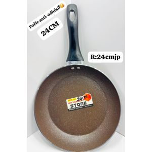 Poêle Antiadhésive 24CM – Revêtement Stone Marble – Cuisson Sans Accrochage – Résistante & Facile à Nettoyer