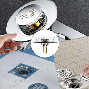 Caniveau de sol anti-odeurs pour salle de bain, drain de douche à commande par le pied