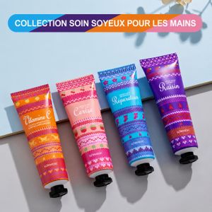 KORMESIC Pack 4 crèmes de mains - Vitamine C - Réparatrice - Raisin - Cerise