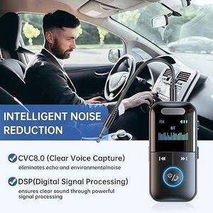 Adaptateur sans fil 2 en 1, faible latence/écran HD/adaptateur AUX pour carte TF, convient aux avions, voitures, ordinateurs portables, radios et téléviseurs.