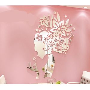 Generic Plumes Bricolage Plume 3D Miroir Autocollant Mural Pour