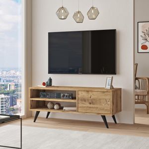 General Meuble TV Luton 110 cm avec Pieds en Bois – Pin LUT1-A