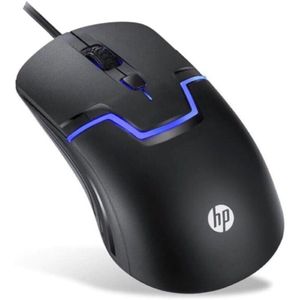 Hp Souris filaire M100 USB pour jeux vidéo, rétroéclairage LED couleur, contrôle DPI