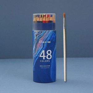 48 crayons solubles dans l'eau de couleur aquarelle à noyau doux