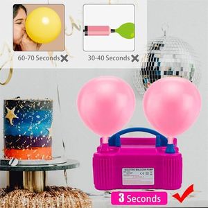 Pompe  à ballons électrique de 600Watt avec double manche gonfleur de ballons portable pour décoration de fete d’anniversaire ou de mariage
