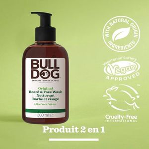 Bulldog Skincare - Nettoyant Barbe et Visage Original - À l'Aloe Vera - 300ml
