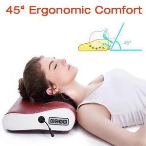 Oreiller de massage pour les vertèbres cervicales à 6 boutons, oreiller de massage électrique